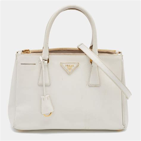 prada saffiano white tote